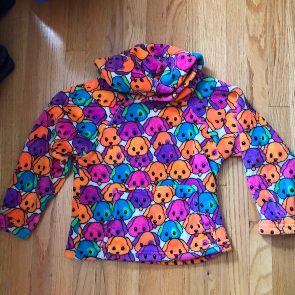 Puppy Fleece super snuggly dog themed hoodie by love and kisses. Size 8-10 - Picture 1 of 4